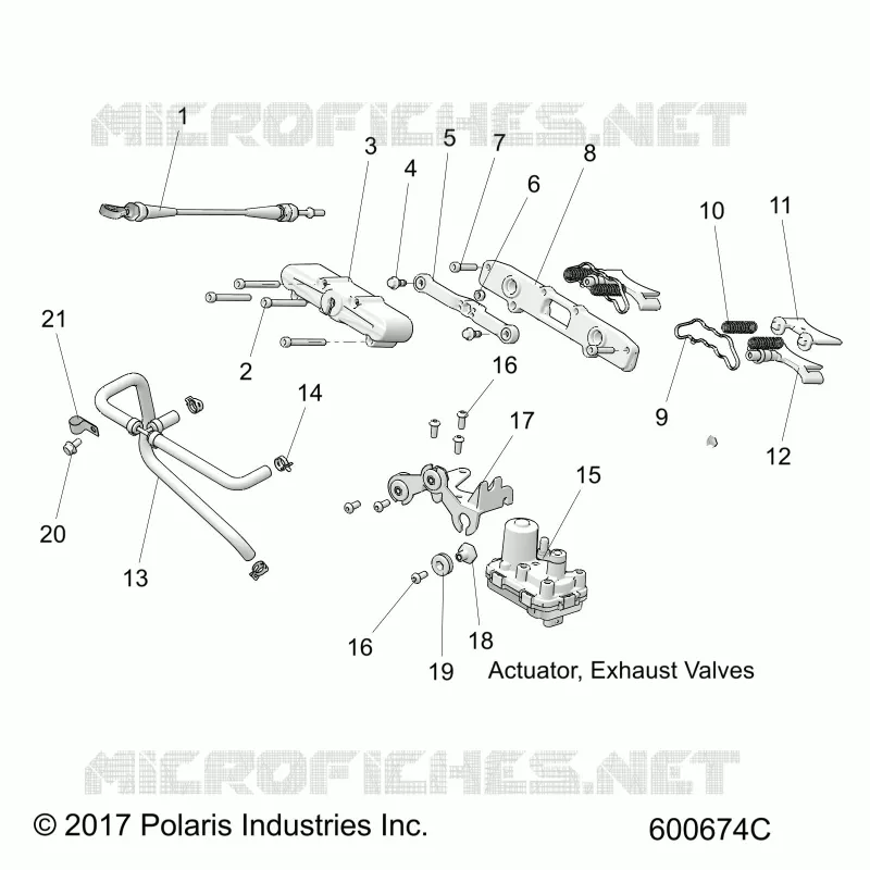 ENGINE, ECHAPPEMENT VALVE ASM.