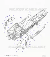 CHASSIS, PROTECTION D'EMBRAYAGE, FOOTRESTS, AND RUNNING BOARDS