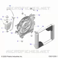 ENGINE, SYSTÃˆME DE REFROIDISSEMENT, RADIATOR, FAN & OVERFLOW BOTTLE