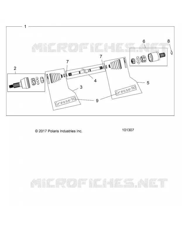 DRIVE TRAIN, ARBRE DE TRANSMISSION, FRONT -A19SYS95CH (101307)