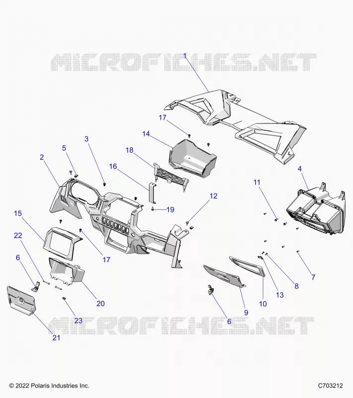 TABLEAU DE BORD AND GLOVEBOX  RC- Z23ASK99A4 (C703212)