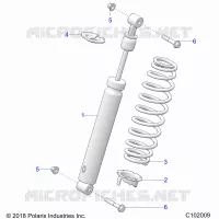 SUSPENSION, AMORTISSEUR AVANT