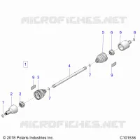 DRIVE TRAIN, CARDAN AVANT
