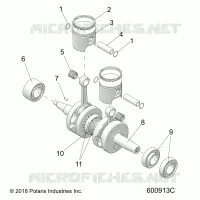 MOTEUR, PISTON AND CRANKSHAFT