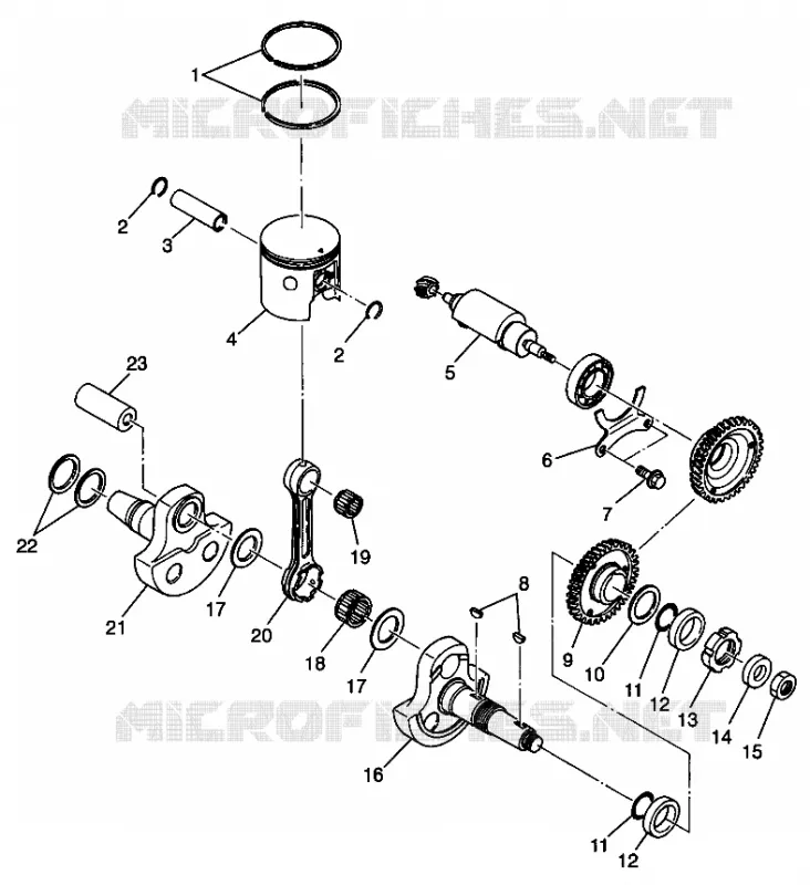 PISTON ET VILEBREQUIN SPORT 400L W98BA38C (4947234723C013)