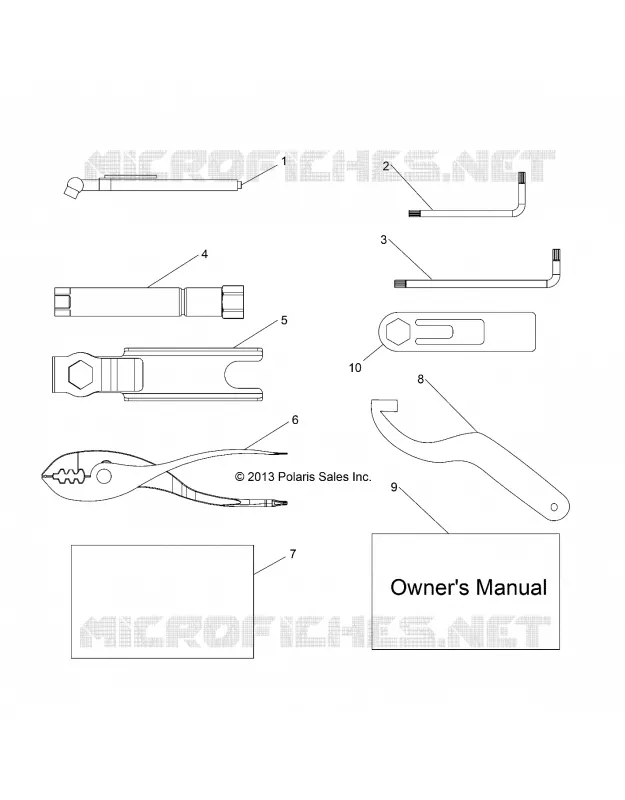 REFERENCES, TOOL KIT AND MANUEL DU PROPRIETAIRE