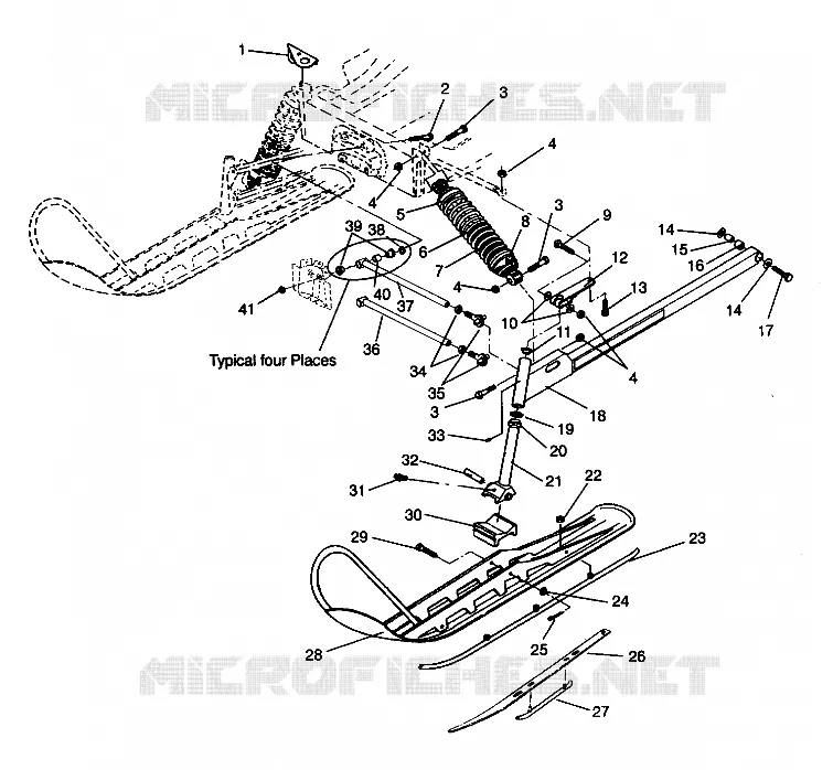 SUSPENSION AVANT AND SKI LITE 0943433,STARLITE 0943427 AND  LITE DELUXE 094 (4924992499011A)