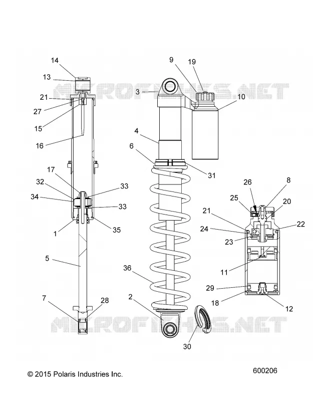 AMORTISSEUR IFS W/RESERVOIR