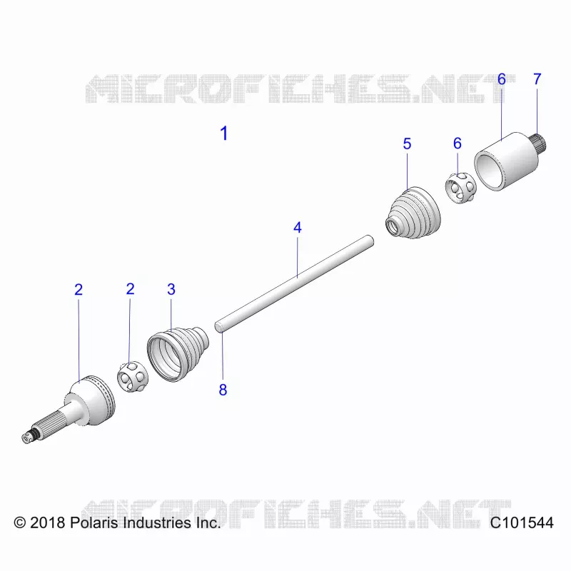 DRIVE TRAIN, ARBRE DE TRANSMISSION ARRIERE