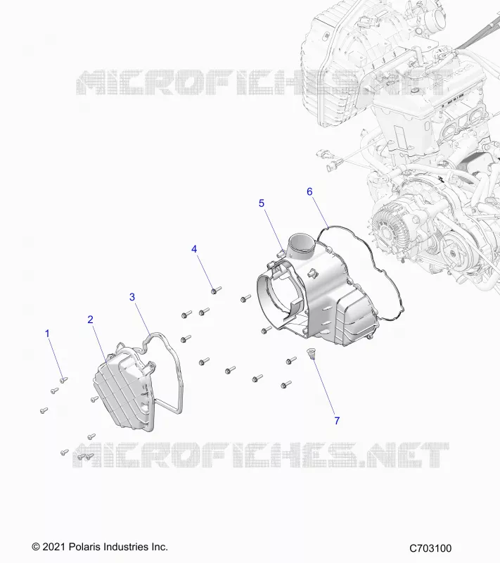 ENGINE, CRANKCASE AND VILEBREQUIN