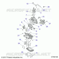 ENGINE, CRANKCASE AND VILEBREQUIN