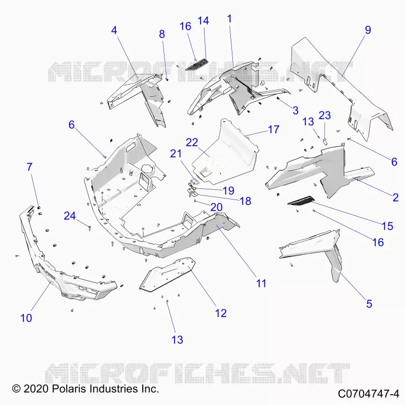 CARROSSERIE ARRIERE RACK AND FENDERS