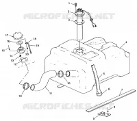 CARBURANT TANK w/COMBINATION  CARBURANT PICK-UP and SENDER SLT 700 B964166 and  Intl. (4933923392A009)