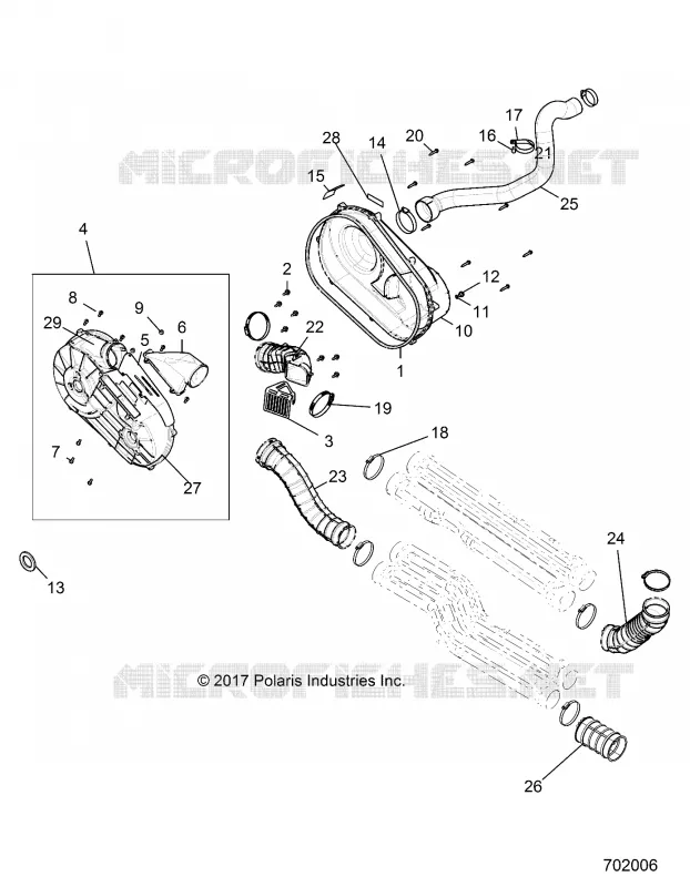 DRIVE TRAIN, COUVERCLE D'EMBRAYAGE AND DUCTING