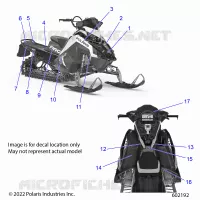 EMBLEMES,  POLARIS BLUE SIDE PANEL W/WHITE ACCENT