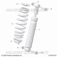 SUSPENSION, AMORTISSEUR AVANT
