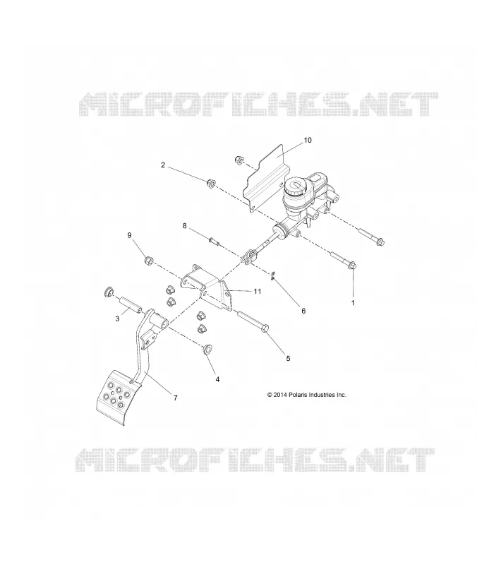 FREINS, PEDAL and MAITRE CYLINDRE MOUNTING