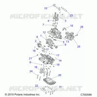 ENGINE, CRANKCASE AND VILEBREQUIN