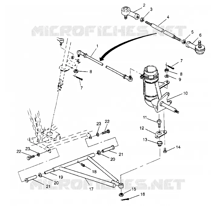 TRIANGLES DE SUSPENSIONS AVANT ET BIELLETTES DE DIRECTION 2x4 300 W947530 (4926742674B006)