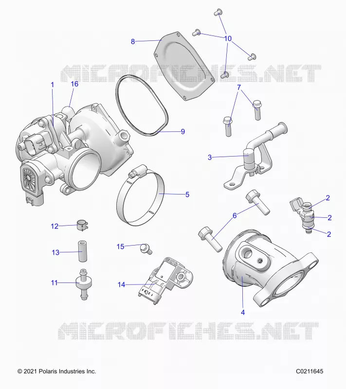 ENGINE, CORPS DE PAPILON AND FUEL RAIL