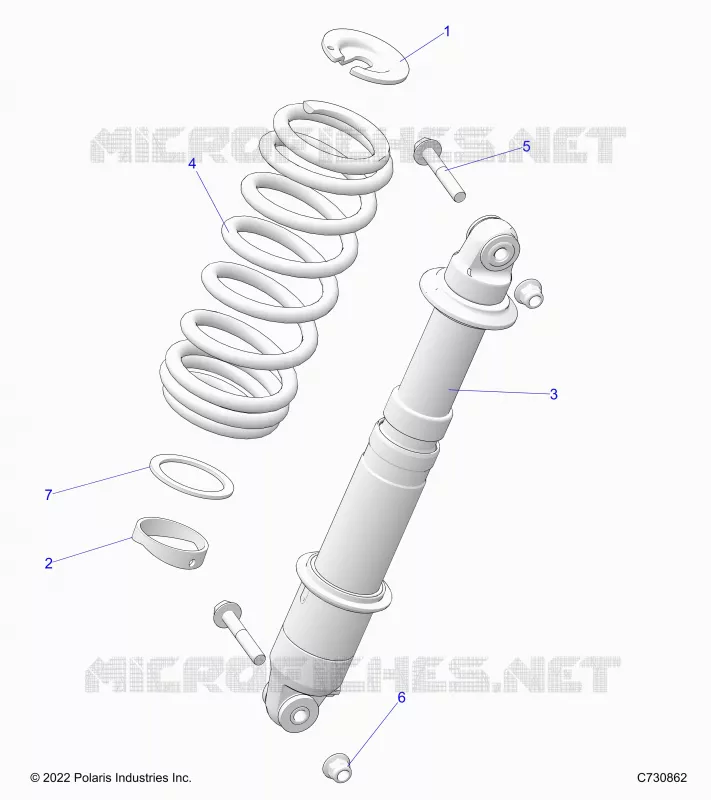 SUSPENSION, REAR SUPPORT AMORTISSEUR 