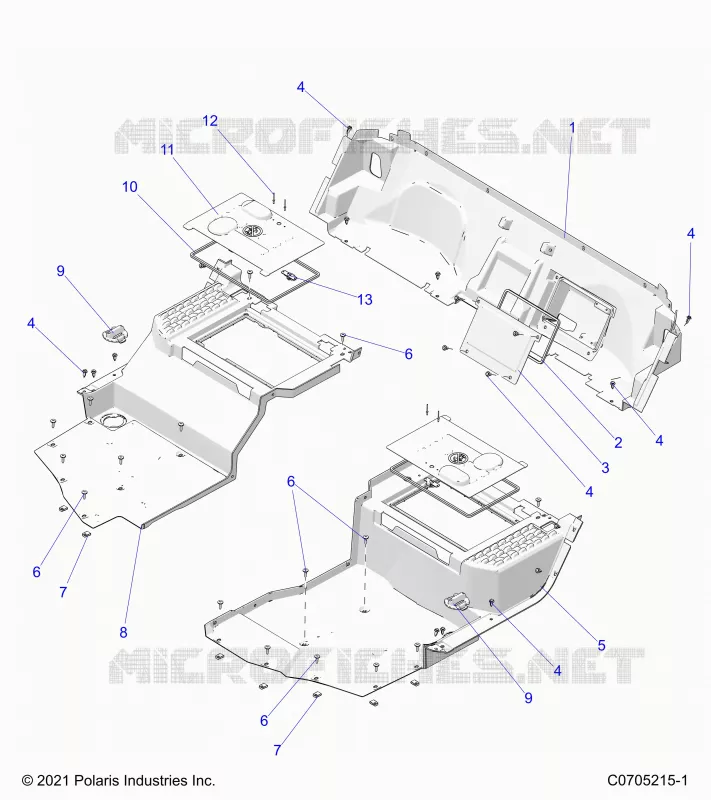 PLANCHER, REAR CLOSEOFFS