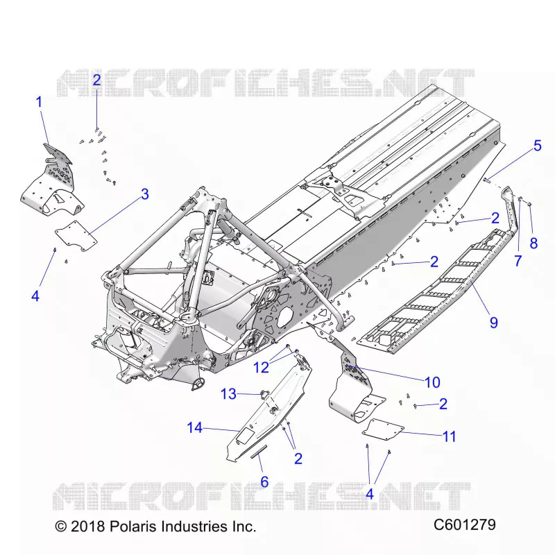 CHASSIS, PROTECTION D'EMBRAYAGE/FOOTRESTS/RUNNING BOARDS