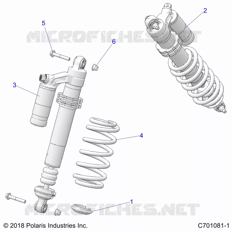 SUSPENSION, REAR SUPPORT AMORTISSEUR 
