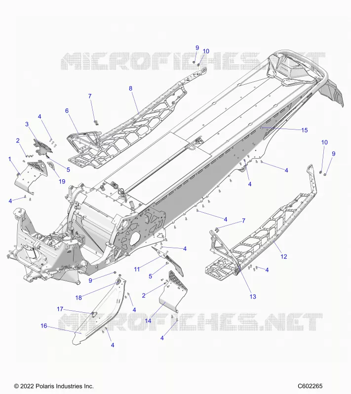 CHASSIS, PROTECTION D'EMBRAYAGE, FOOTRESTS, AND RUNNINGBOARDS
