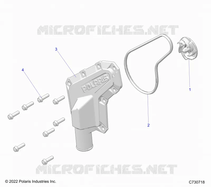 MOTEUR, WATERPUMP IMPELLER AND COVER
