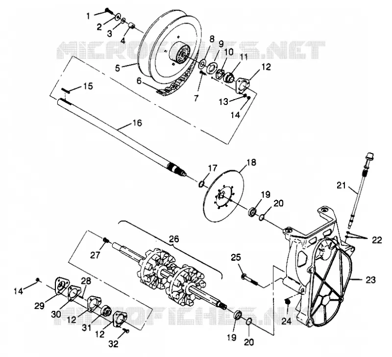 SYSTÈME DE TRANSMISSION  500 EFI 0973774 (4938423842B008)