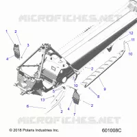 CHASSIS, PROTECTION D'EMBRAYAGE, FOOTRESTS, AND RUNNING BOARDS