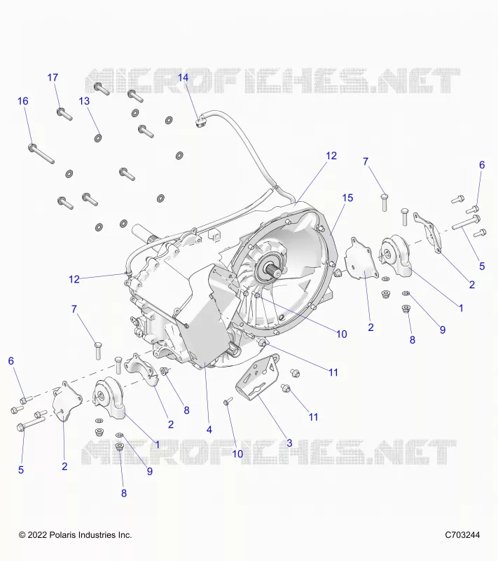 SYSTÃˆME DE TRANSMISSION, GEARCASE, MAIN, MOUNTING