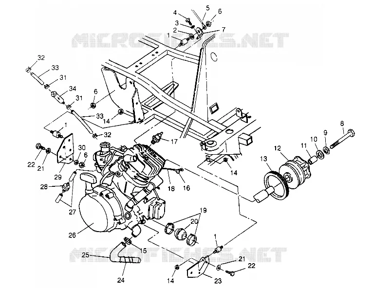 SUPPORT MOTEUR 2x4 400L W947540 (4926752675A008)