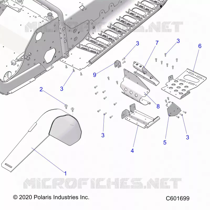 CHASSIS, FOOTREST-LH AND PROTECTION D'EMBRAYAGE