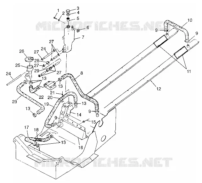 SYSTÈME DE REFROIDISSEMENT 700 XC 0981766 and EUROPEAN 700 XC E981766 (4944154415B007)
