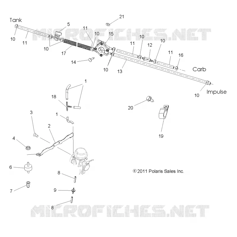 MOTEUR, CARBURATEUR MOUNTING AND CARBURANT LINES