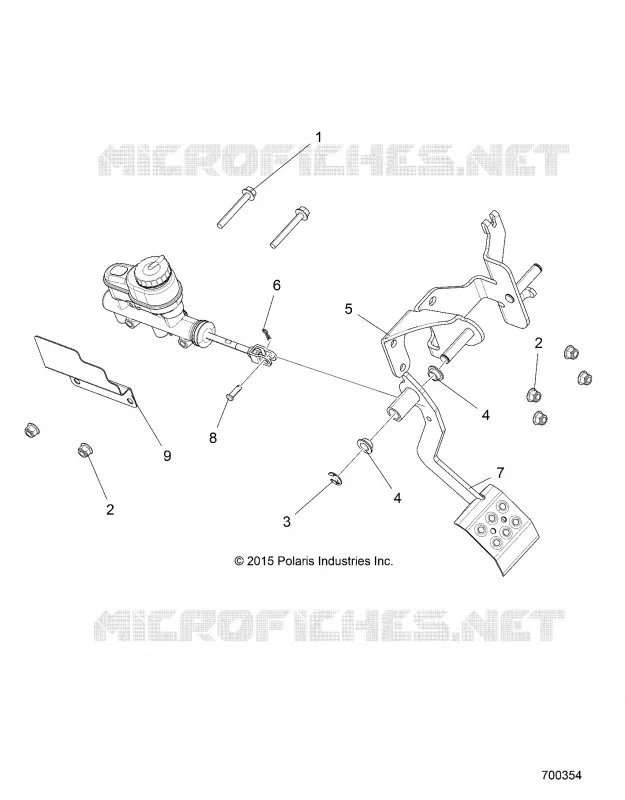 BRAKES, PEDAL AND MAITRE CYLINDRE MOUNTING