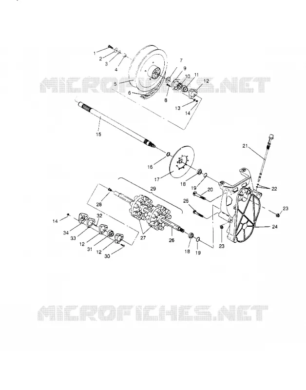 SYSTÈME DE TRANSMISSION ASSEMBLY SPORT 0950443, SPORT TOURING 0950243  AND EUROPEAN SPO (4928822882B010)