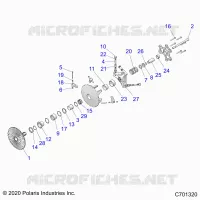 SYSTÃˆME DE TRANSMISSION, PRIMARY CLUTCH R22RSJ99A9/B9  (C701320)
