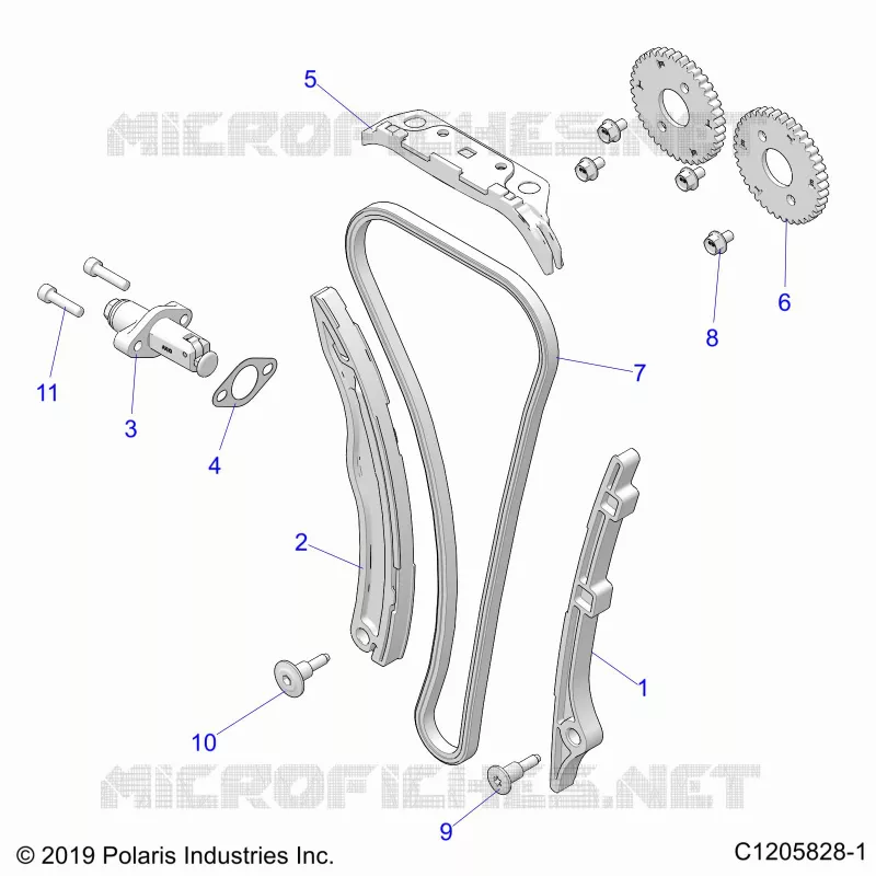 ENGINE, CAM CHAIN AND TENSIONER