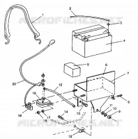 SUPPORT BATTERIE ASSEMBLY TRAIL DELUXE E940262 (49273827380004)