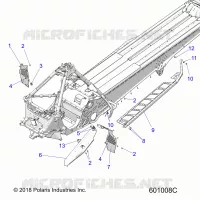 CHASSIS, PROTECTION D'EMBRAYAGE, FOOTRESTS, AND RUNNING BOARDS