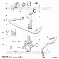 MOTEUR, WATERPUMP AND BYPASS