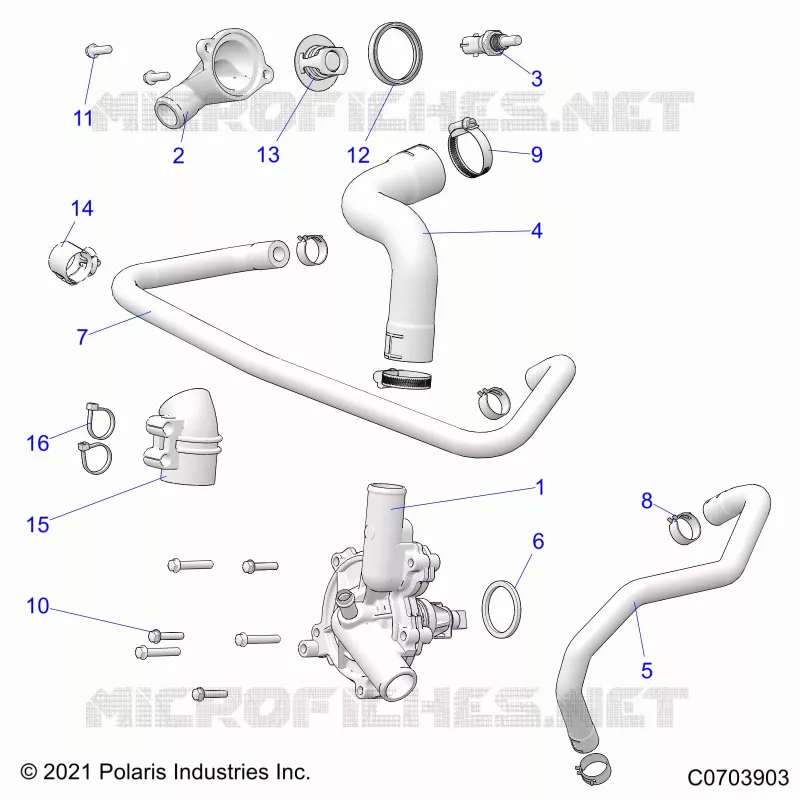 MOTEUR, WATERPUMP AND BYPASS