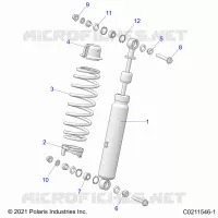 SUSPENSION, AMORTISSEUR AVANT