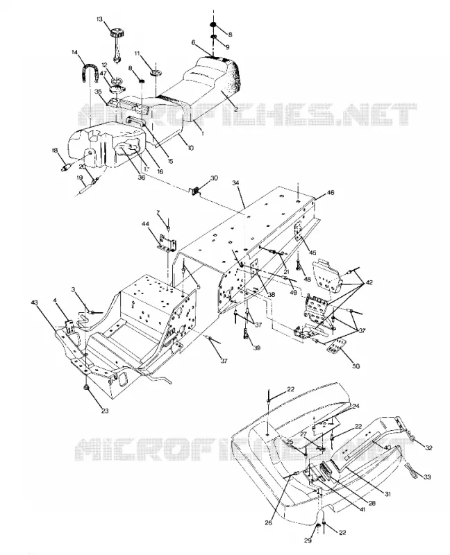 CHASSIS AND SIEGE SPORT GT UPDATED 10/88 (4915451545031A)