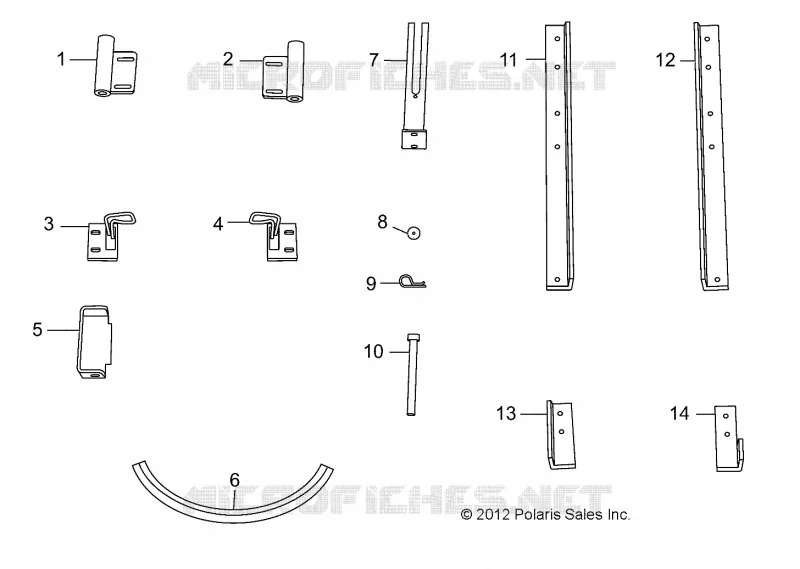 2 PASS HARD DOOR REPLACEMENT HARDWARE