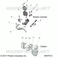 BRAKES, CALIPER AND MAITRE CYLINDRE ASM.