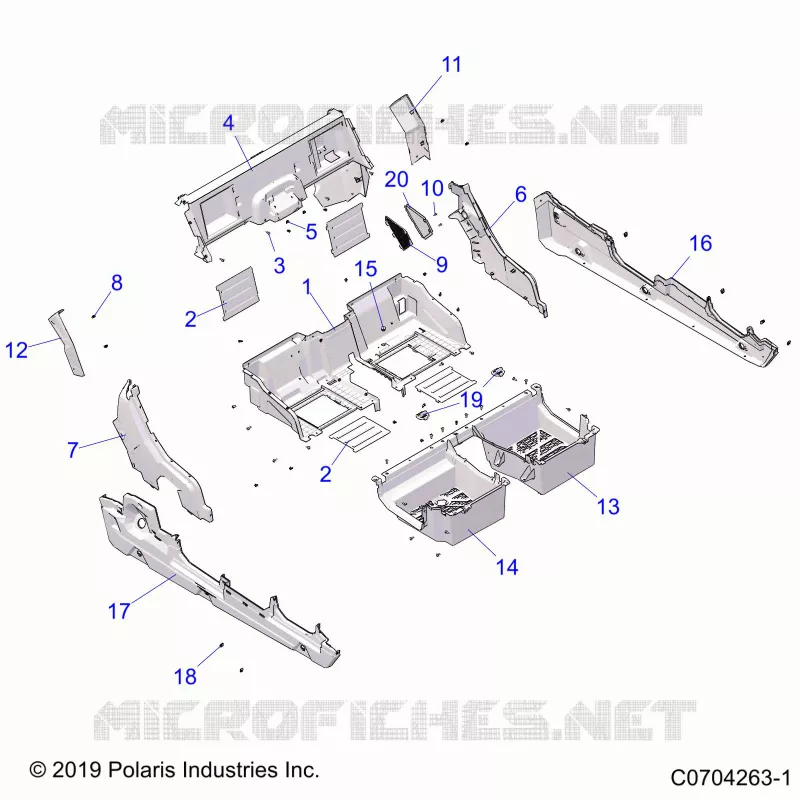 CARROSSERIE ARRIERE CLOSEOFF, FENDERS AND FLOOR
